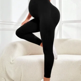 Legging Grossesse Taille Haute – Vêtement Maternité Confortable pour Femme Enceinte