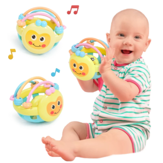 Hochet Sonore Abeille en Silicone – Jouet Éveil Bébé