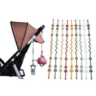 Attache-Tétine Silicone avec Sangle – Anti-Perte Poussette