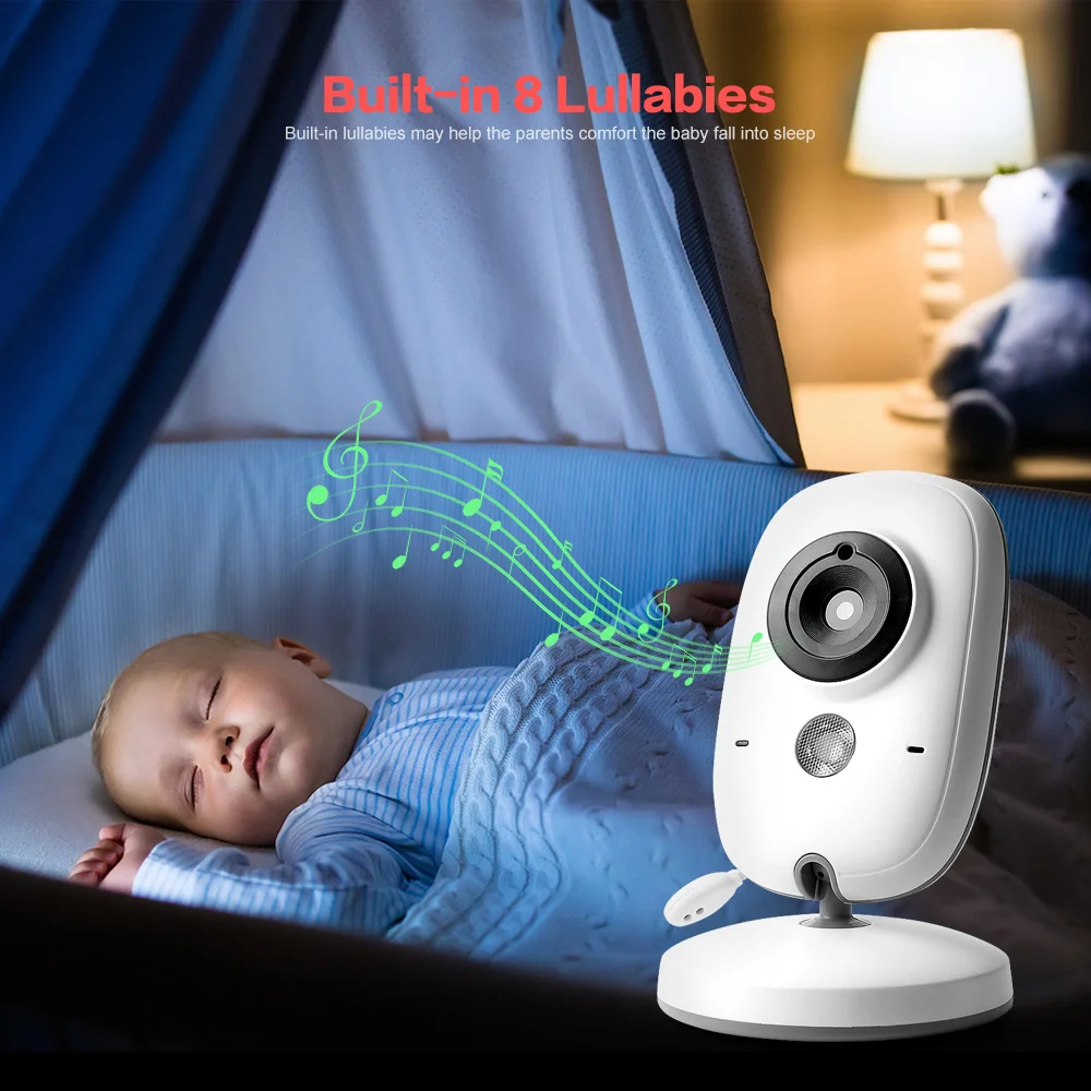 Babyphone Vidéo Sans Fil – Écran LCD 3,2 Pouces Vision Nocturne Audio Bidirectionnel – Image 4