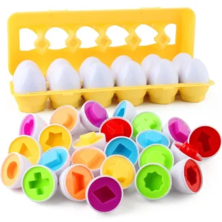 Œufs à Encastrer Montessori – Jeu d'Association Formes et Couleurs