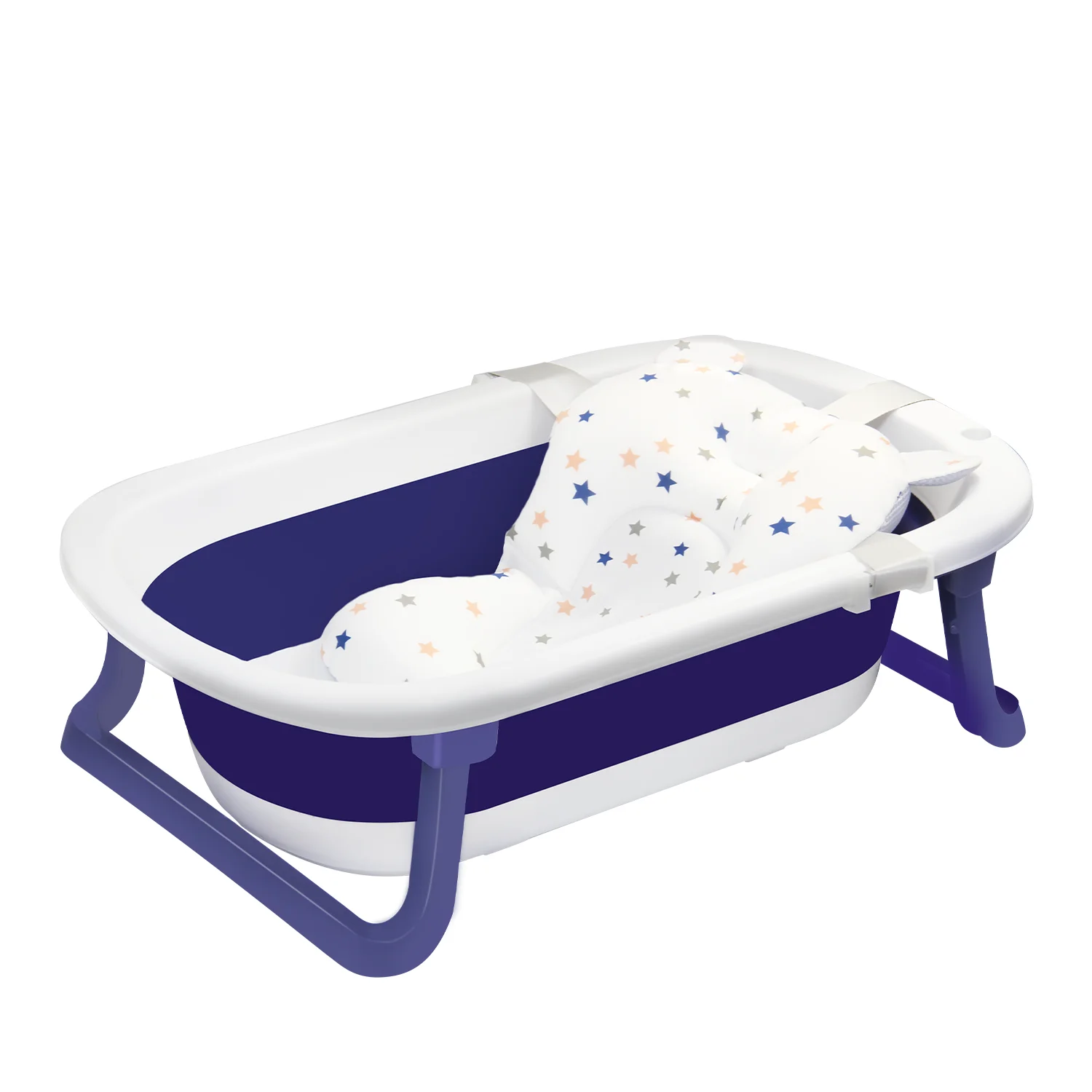 Baignoire Bébé Pliable – Baignoire de Voyage 0-24 mois avec Coussin – Image 2
