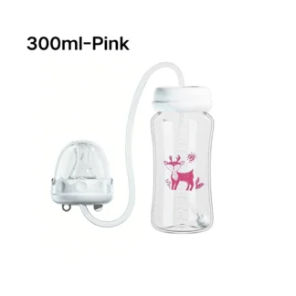 Biberon Mains Libres Anti-Fuite – Bébé Boit Allongé en Sécurité