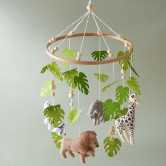 Mobile de Lit Bébé Animaux de la Forêt – Éveil Musical 0-12 Mois