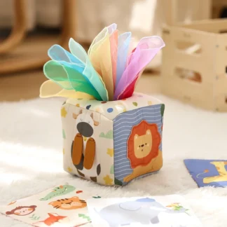 Boîte à Mouchoirs Sensorielle Montessori – Jeu d'Éveil Motricité Bébé