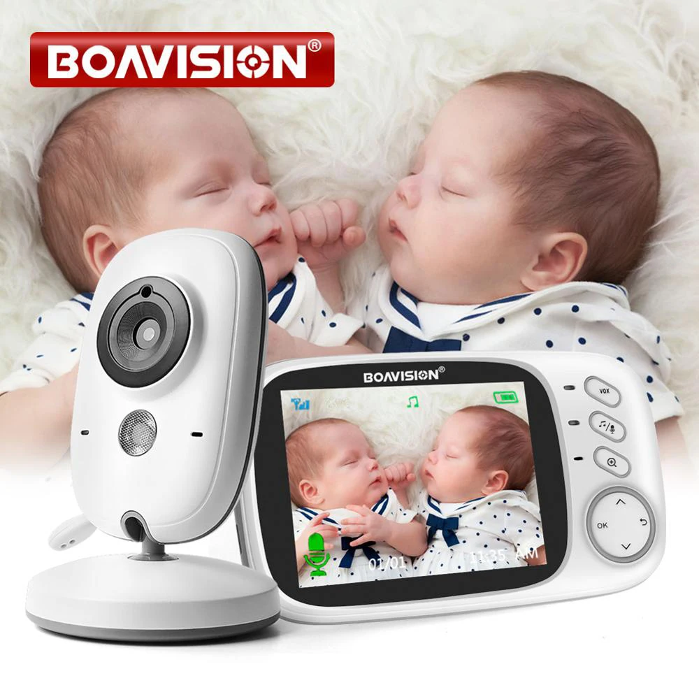 Babyphone Vidéo Sans Fil – Écran LCD 3,2 Pouces Vision Nocturne Audio Bidirectionnel – Image 2