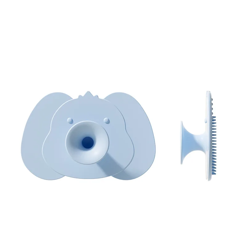 Brosse de Bain Bébé en Silicone – Masseur Crâne Anti Croûtes de Lait