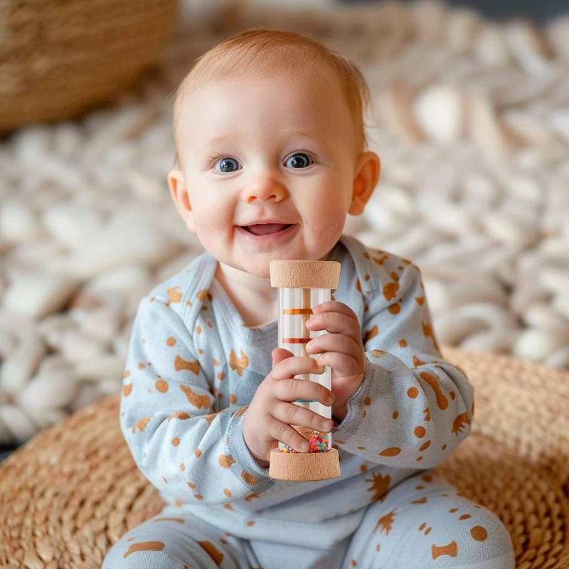 Bâton de Pluie Montessori – Jouet d'Éveil Sensoriel Sablier Musical – Image 6