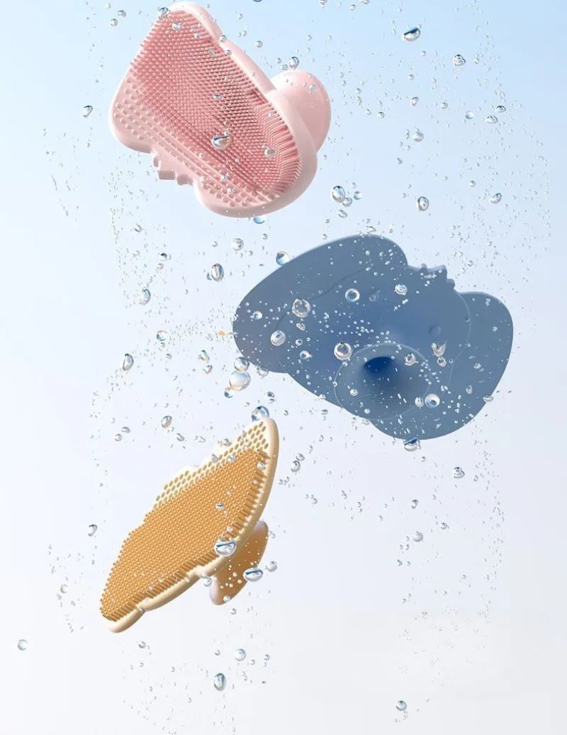 Brosse de Bain Bébé en Silicone – Masseur Crâne Anti Croûtes de Lait – Image 4