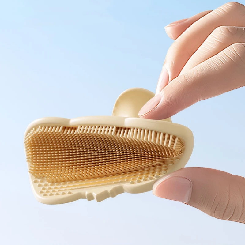 Brosse de Bain Bébé en Silicone – Masseur Crâne Anti Croûtes de Lait – Image 5