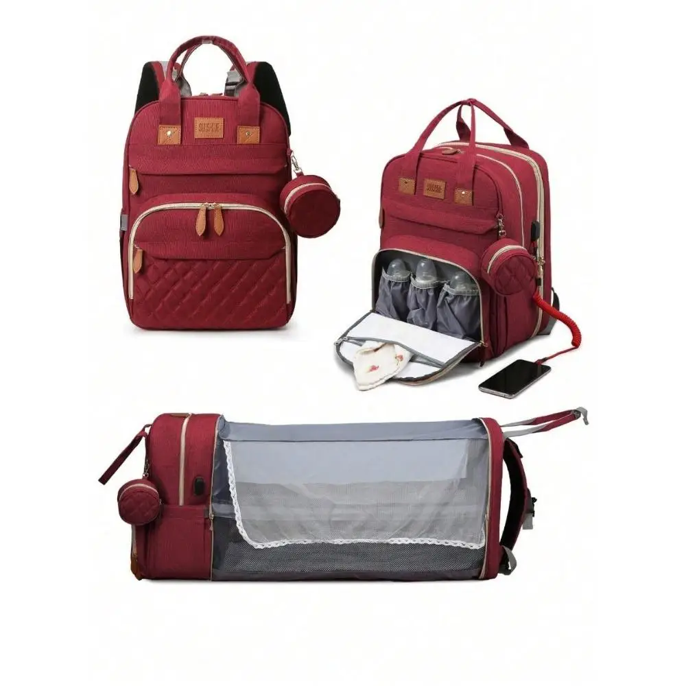 Sac à Langer 3-en-1 – Sac à Dos avec Lit Bébé Pliable – Image 5