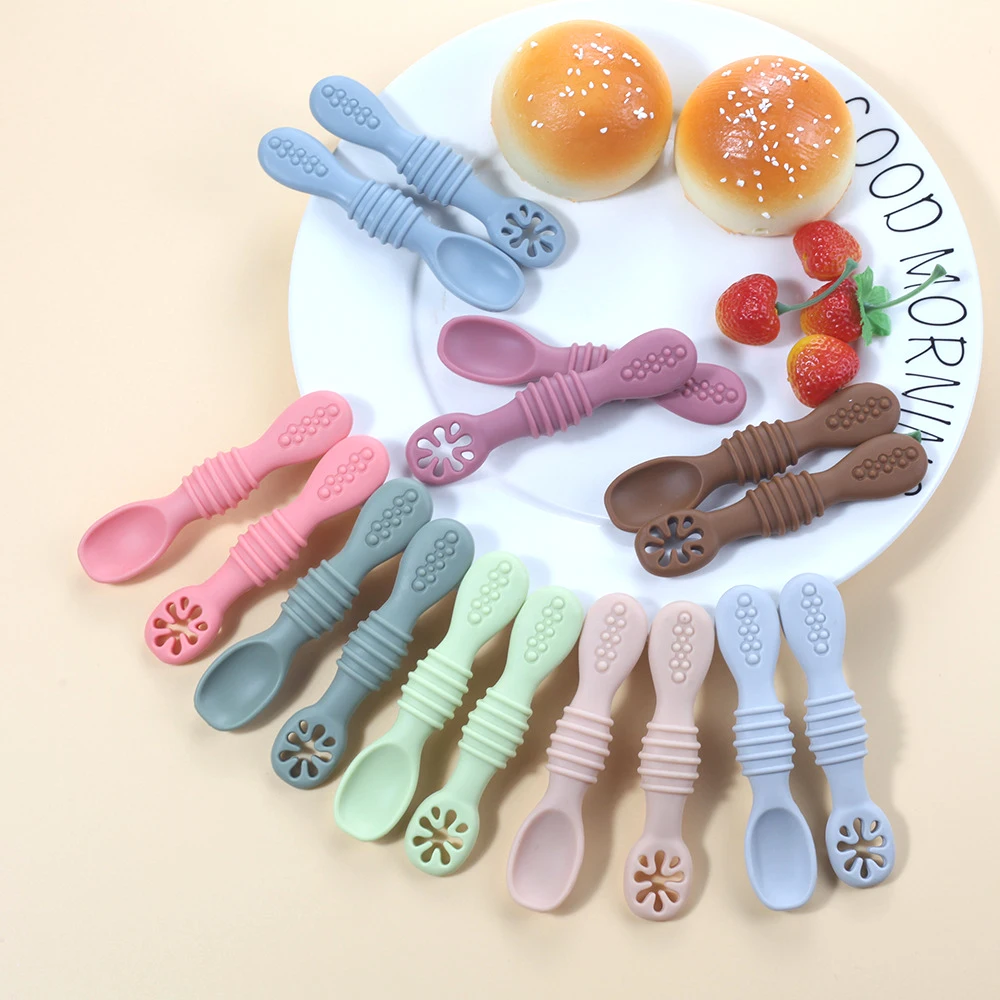 Set Repas Bébé Silicone à Ventouse – Assiette Anti-Renversement et Cuillère – Image 5