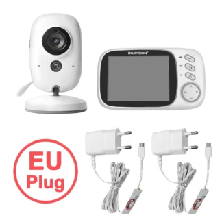 Babyphone Vidéo Sans Fil – Écran LCD 3,2 Pouces Vision Nocturne Audio Bidirectionnel
