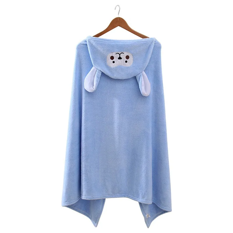 Cape de Bain Bébé à Capuche – Oreilles d'Ourson en Flanelle Douce – vue 4