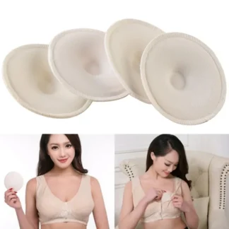 Coussinets d’Allaitement Lavables en Coton – Lot de 4