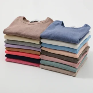 Ensemble Pyjama Côtelé – Haut et Pantalon en Coton Doux