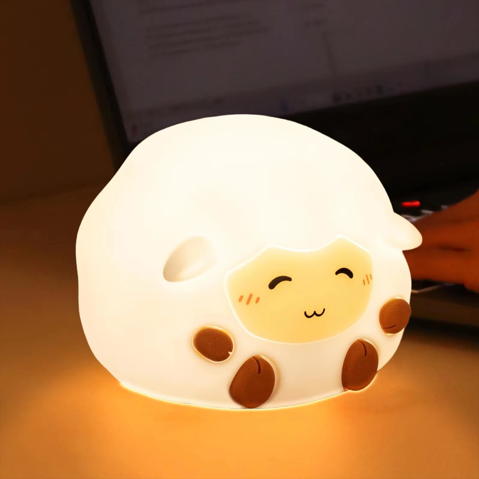 Veilleuse Bébé en Silicone Souple – Tactile et Rechargeable