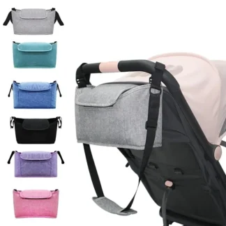 Organiseur de Poussette Universel – Sac de Rangement à Fixation Rapide