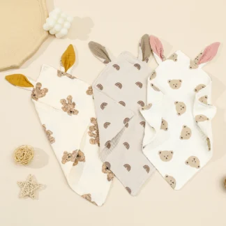 Doudou-Lange Oreilles de Lapin – Mousseline de Coton