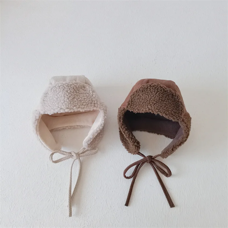 Bonnet Chapka Bébé en Sherpa – Doublé Polaire à Nouer