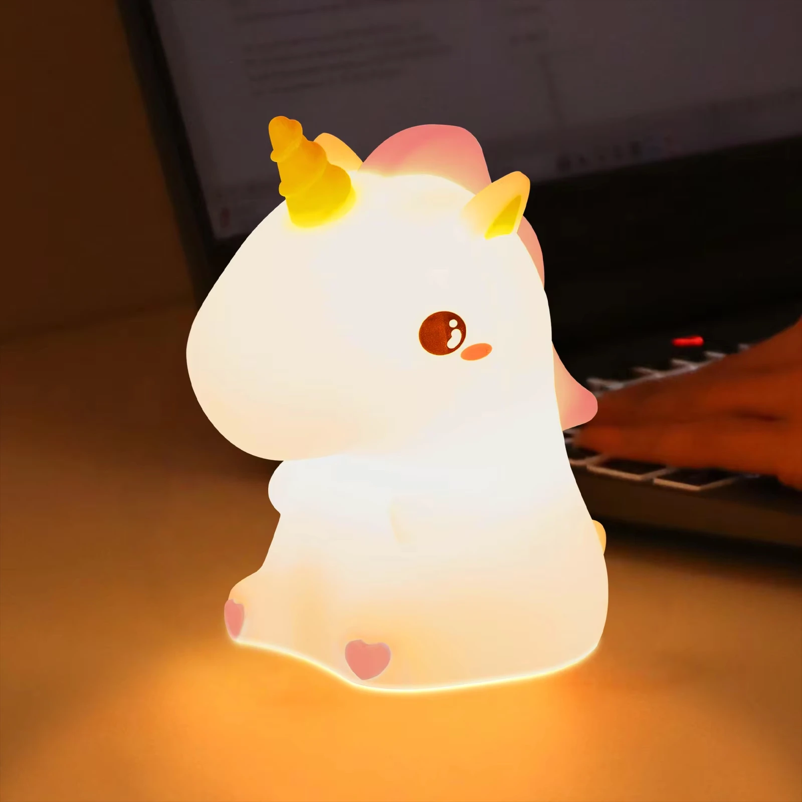 Veilleuse Bébé en Silicone Souple – Tactile et Rechargeable – vue 2